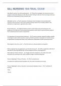 ULL NURSING 104 FINAL EXAM QUESTIONS & ANSWERS&comma; SOLVED 100&percnt; CORRECT&excl;&excl;