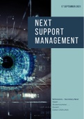 Moduleopdracht Next support management beoordeeld 9,5