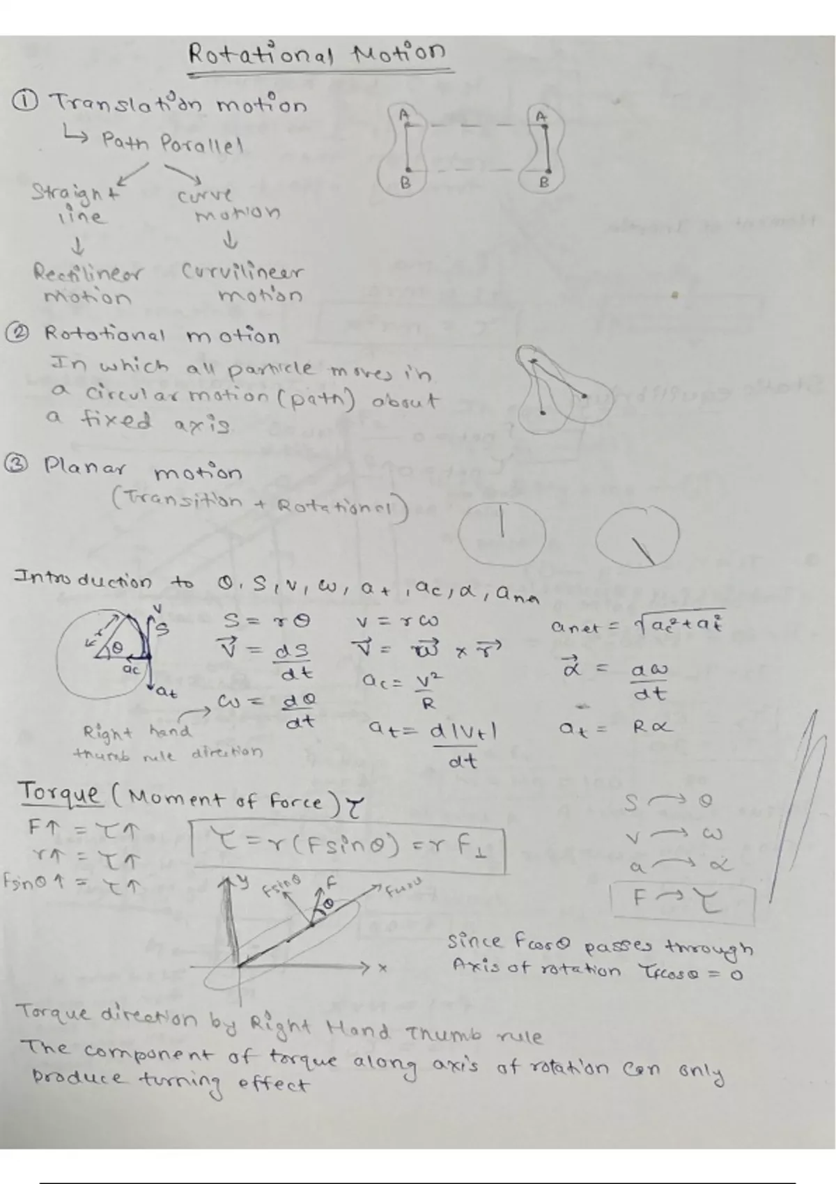 ROTATIONAL MOTION - BEST NOTES - ENTIRE CHAPTER - PHYSICS - Stuvia US