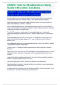  CBSPD Tech Certification Exam Study Guide with correct solutions&period;