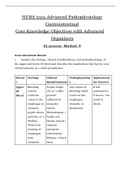 NURS 5315 Advanced Pathophysiology Gastrointestinal Core Knowledge Objectives with Advanced Organizers