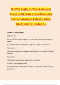 WI PAT Right-of-Way & Natural Areas &lpar;6&period;0&rpar; exam &vert; Questions and Correct Answers Latest Update 2024&sol;2025 &vert; Graded A&plus;