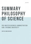 Summary Philosophy Of Science (RSM premaster)