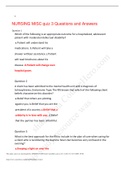 NURSING MISC quiz 3 Questions and Answers&comma;100&percnt; CORRECT