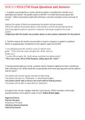 NUR 213 FCCA 274C Exam Questions and Answers&comma;100&percnt; CORRECT