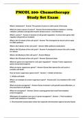 PMCOL 200- Chemotherapy Study Set Exam 