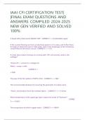 IAAI CFI CERTIFICATION FINAL EXAM QUESTIONS AND ANSWERS   NEW GEN VERIFIED AND SOLVED 100&percnt; 
