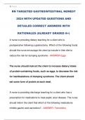 RN TARGETED GASTROINTESTINAL NEWEST  2024 WITH UPDATED QUESTIONS AND  DETAILED CORRECT ANSWERS WITH  RATIONALES &lpar;ALREADY GRADED A&plus;&rpar; 