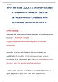 SPMT 319 QUIZ 1&comma;2&comma;3&comma;4&comma;5 & 6 NEWEST QUIZZES  2024 WITH UPDATED QUESTIONS AND  DETAILED CORRECT ANSWERS WITH  RATIONALES &lpar;ALREADY GRADED A&plus;&rpar;  SPTM 319 QUIZ 1 
