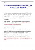VITA Advanced 2024-2025 Exam WITH 160  Questions AND ANSWERS 