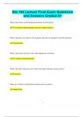 Bio 104 Lecture Final Exam Questions  and Answers Graded A&plus;