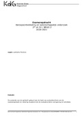 Uitwerking examenopdracht beroepsontwikkeling &lpar;2de zit&rpar; 