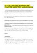 Praxis 5205 - Teaching Reading Practice Questions
