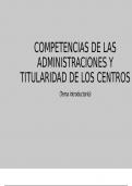 Competencias de las administraciones