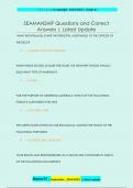 SEAMANSHIP Questions and Correct  Answers &vert; Latest Update