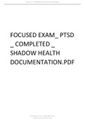 Shadow Health -Nicole Diaz- PTSD Complete Solution Guide..