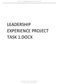NURSING C493 Task 1 C493 Leadership JLP1 — JLP TASK 1 LEADERSHIP EXPERIENCE.