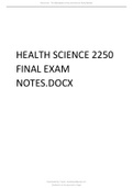 Health Science 2250 final exam notes..