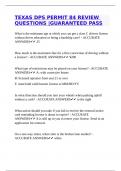 TEXAS DPS PERMIT 84 REVIEW QUESTIONS &vert;GUARANTEED PASS