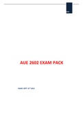 AUE2602 EXAM PACK 2021 COMPLETE WITH ANSWERS GRADE A