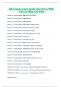 CS2 exam study guide Questions With 100&percnt;Verified Answers