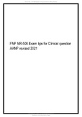 FNP NR-506 Exam tips for Clinical question AANP revised 2021..pdf