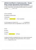 &lpar;ISC&rpar;2 Certified in Cybersecurity - Exam Prep  Exam Questions And Answers 