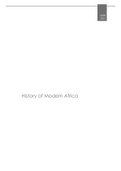 Summary History of Modern Africa