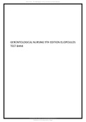 Gerontological Nursing 9th Edition Eliopoulos Test Bank