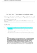 Test bank&period;docx - Test Bank Environmental Health Stanhope&colon; Public Health Nursing&colon; Population-Centered