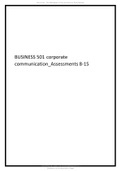 BUSINESS 501 corporate communication_Assessments 8-15