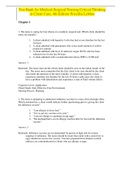 Test Bank for Medical-Surgical Nursing Critical Thinking in Client Care&comma; 4th Edition Priscilla LeMon&period;Well Elaborated