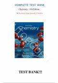 Test Bank - for Chemistry&comma; 11th Edition by Raymond Chang&comma; Kenneth A&period; Goldsby&comma; All Chapters 1-25 &vert; Complete Guide A&plus;