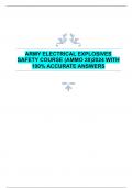 ARMY ELECTRICAL EXPLOSIVES  SAFETY COURSE &lpar;AMMO 28&rpar;2024 WITH  100&percnt; ACCURATE ANSWERS