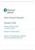 Pearson Edexcel GCSE In History &lpar;1HI0&rpar; Paper P3 Period study