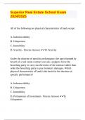 Superior Real Estate School Exam 2024&sol;2025