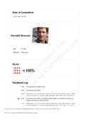 Kenneth Bronson Feedback Log & Score