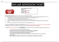 SIM LAB ADMISSION TICKET NEW Harrison # 6 simulation ticket