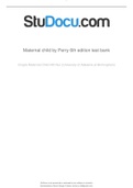 Maternal child by Perry 6th edition test bank