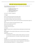 BIOL 2460  Final Exam Study guide & Review