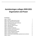 College aantekeningen Organization & Power 2020/2021