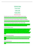 NUR 631 Final Exam Study Guide &lpar;Fall Session 2021&rpar; COMPLETE SOLUTIONS AND EXPLANATIONS