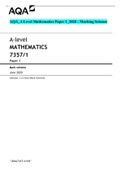AQA_A Level Mathematics Paper 1_2020 - Marking Scheme
