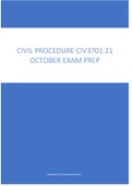 civ3701 Civil Procedure 29 Oct 2022 exam prep  notes