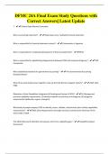 DFMC 24A Final Exam Study Questions with Correct Answers&vert; Latest Update