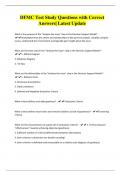DFMC Test Study Questions with Correct Answers&vert; Latest Update