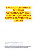 BUILDING CONSTRUCTION chapter 3 EXAM WITH ANSWERS