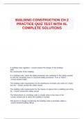 BUILDING CONSTRUCTION CH 2 PRACTICE QUIZ TEST WITH AL COMPLETE SOLUTIONS&period;