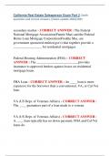California Real Estate Salesperson Exam Part 2 &sol;&sol;with  questions and correct answers &sol;&sol;latest update 2024&sol;2025 