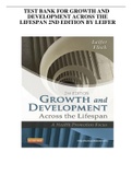 GROWTH AND DEVELOPMENT ACROSS THE LIFESPAN 2ND EDITION BY LEIFER